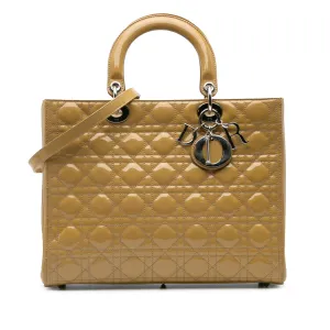 Large Patent Cannage Lady Dior