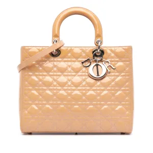Large Patent Cannage Lady Dior