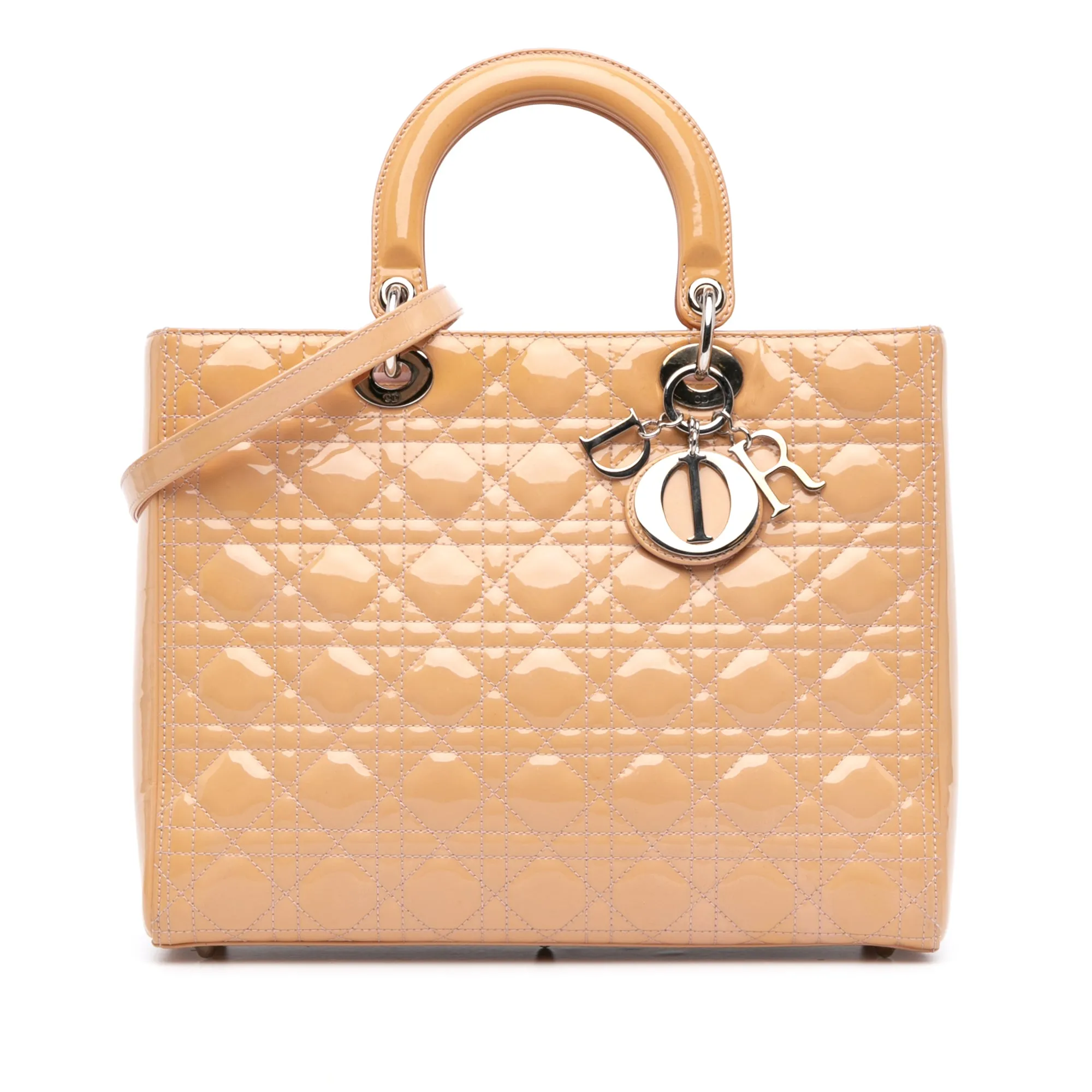 Large Patent Cannage Lady Dior