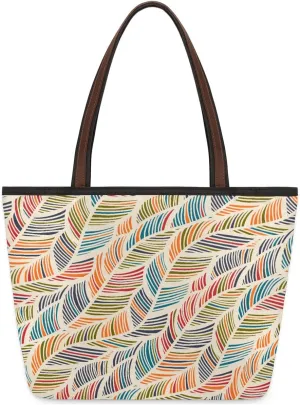 Large Tote Bag For Women Lines Stripes Colorful Work Cloth Bags With Zipper Reusable Grocery Hand Bags Casual Travel Overnight Tote Purses Fit Travel,Work, Vacation,Beach, Shopping, Gym,Gifts