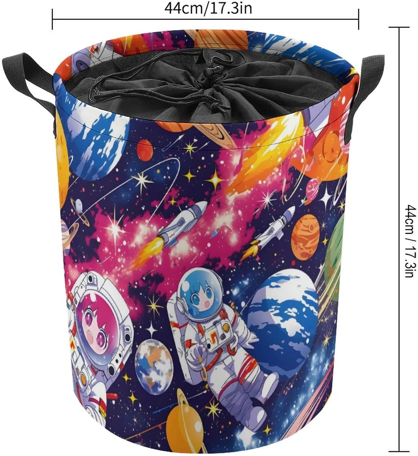 Laundry Hampers, Large Drawstring Laundry Bag, Removable Laundry Bags, Collapsible Storage Bin with Handles for Home Organization, Kids Room, Nursery Art Paint