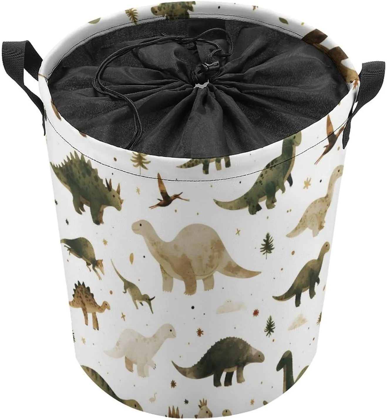Laundry Hampers, Large Drawstring Laundry Bag, Removable Laundry Bags, Collapsible Storage Bin with Handles for Home Organization, Kids Room, Nursery Font