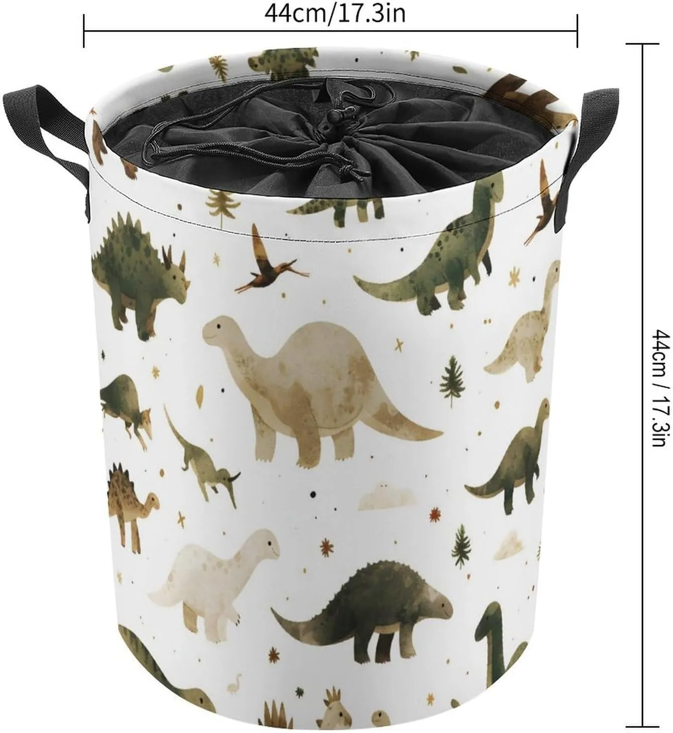 Laundry Hampers, Large Drawstring Laundry Bag, Removable Laundry Bags, Collapsible Storage Bin with Handles for Home Organization, Kids Room, Nursery Font