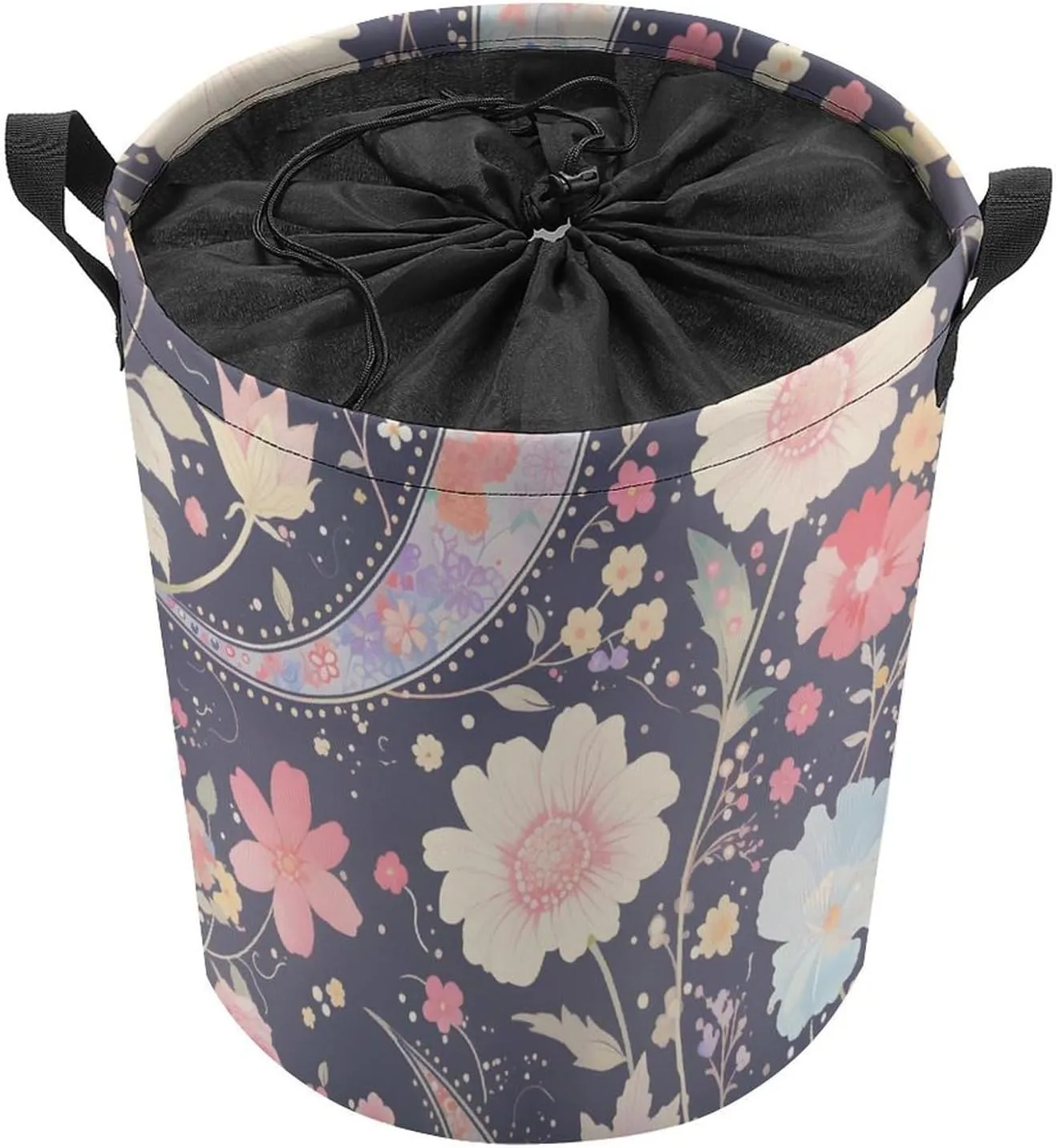 Laundry Hampers, Large Drawstring Laundry Bag, Removable Laundry Bags, Collapsible Storage Bin with Handles for Home Organization, Kids Room, Nursery Pattern