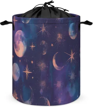 Laundry Hampers, Large Drawstring Laundry Bag, Removable Laundry Bags, Collapsible Storage Bin with Handles for Home Organization, Kids Room, Nursery World