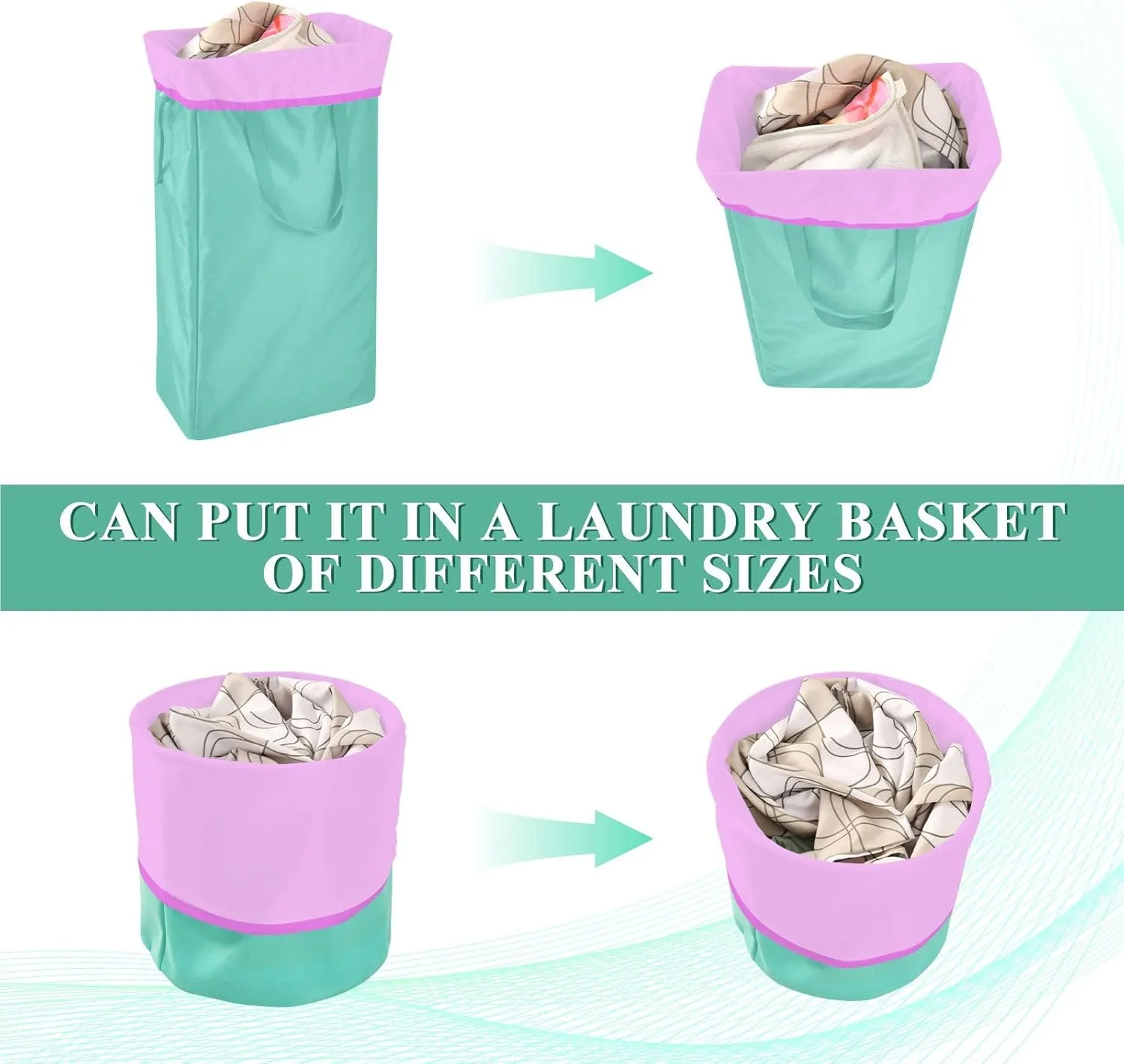 Lavender Magenta Washing Bags, Garment Bag for Washing Machine, Drawstring Mesh Bag