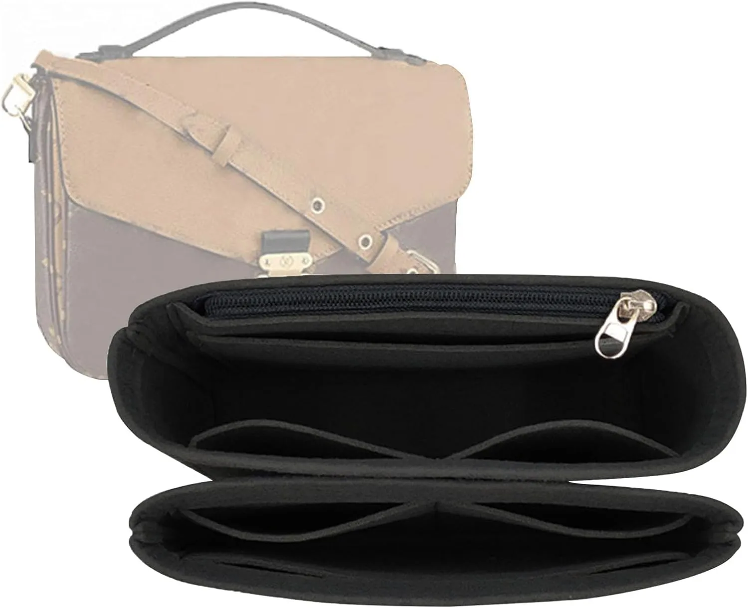 Lckaey Purse Organizer for pochette voyager insert Metis Tassel messenger bag pochette m é tis inserts 2084black