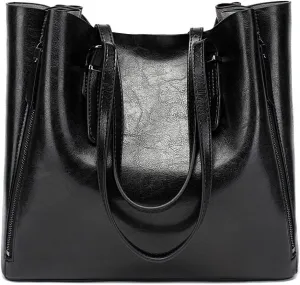 Leather Bag, Large Capacity Shoulder Bag, Tote Bag