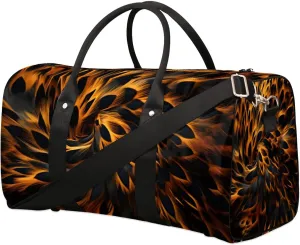 Leopard Tie dye Travel Duffel Bag for Women Men Waterproof Foldable Overnight Weekender Bag Large Capacity Sports Gym Bag