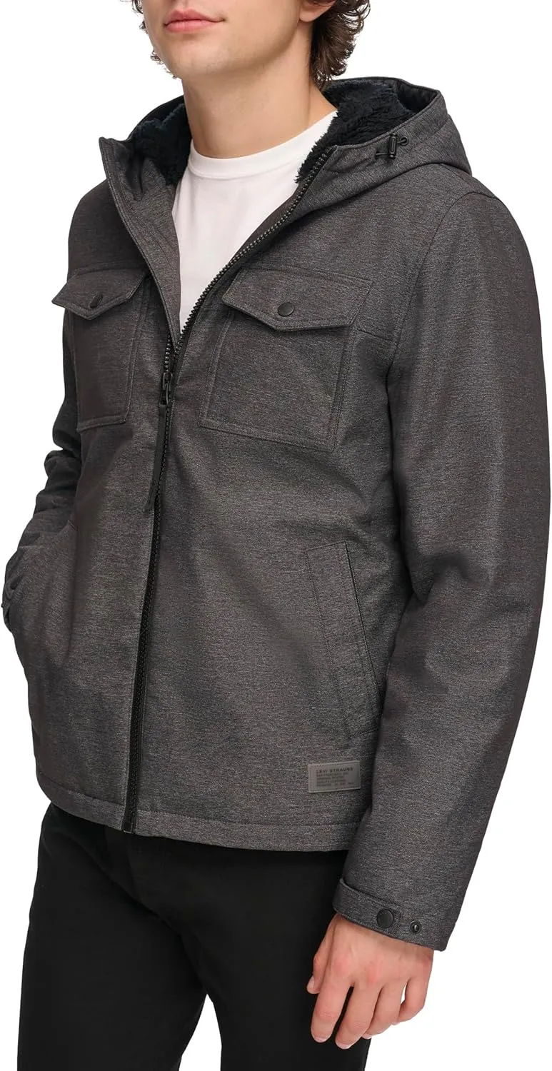 Levi's Men's Soft Shell Hooded Storm Coat (Regular & Big & Tall Sizes)