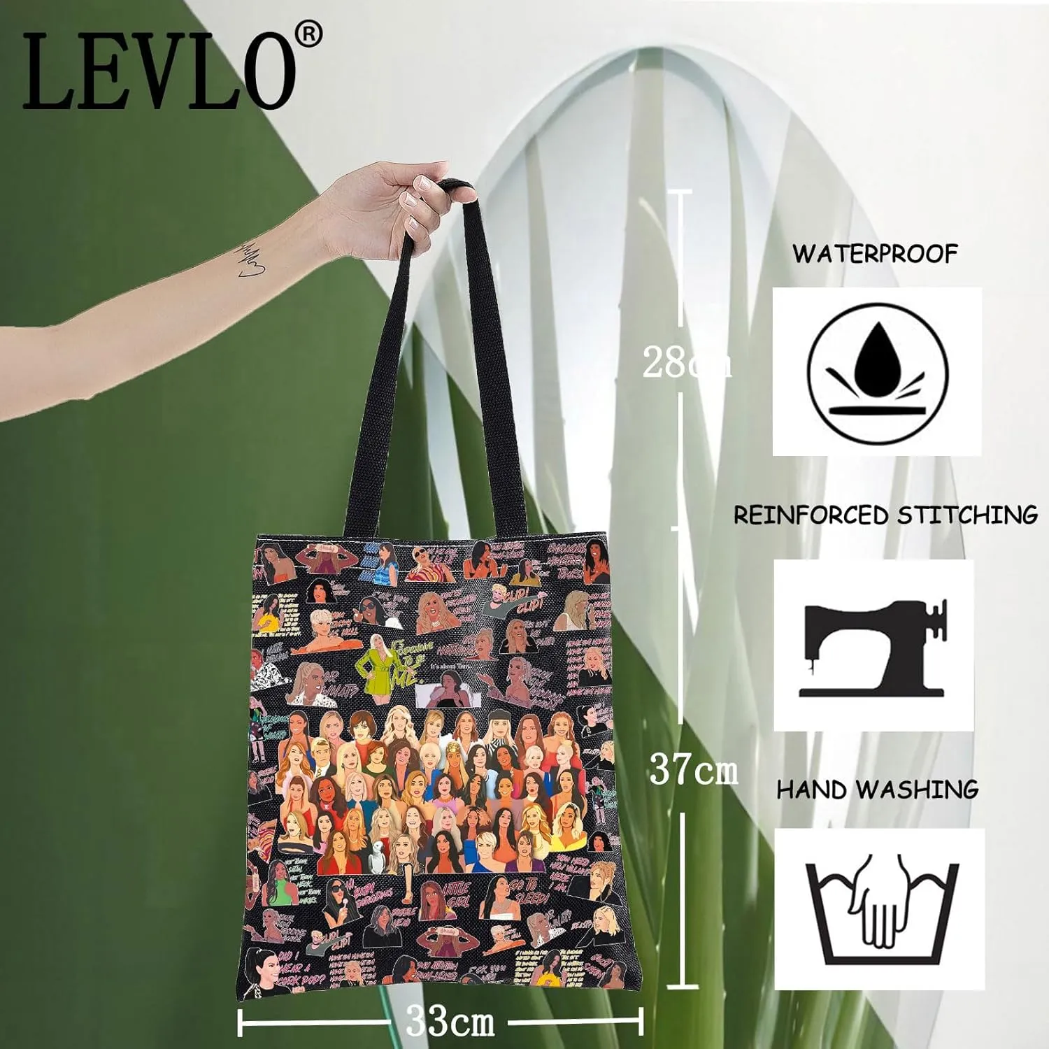 LEVLO Funny Housewives TV Show Tote Bag - Dorinda Medley Fans Gift - New York Shoulder Bag Merchandise