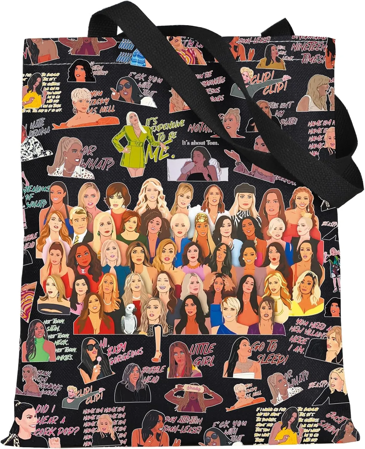 LEVLO Funny Housewives TV Show Tote Bag - Dorinda Medley Fans Gift - New York Shoulder Bag Merchandise