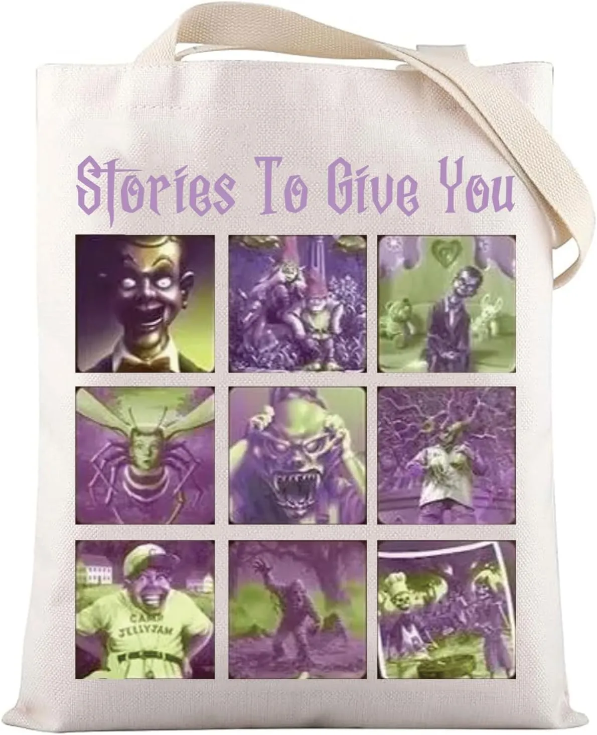 LEVLO Horror Movie Tote Bag Harold Biddle & Madison Fans Gift Stories To Give You Haunted Mask Shoulder Bag