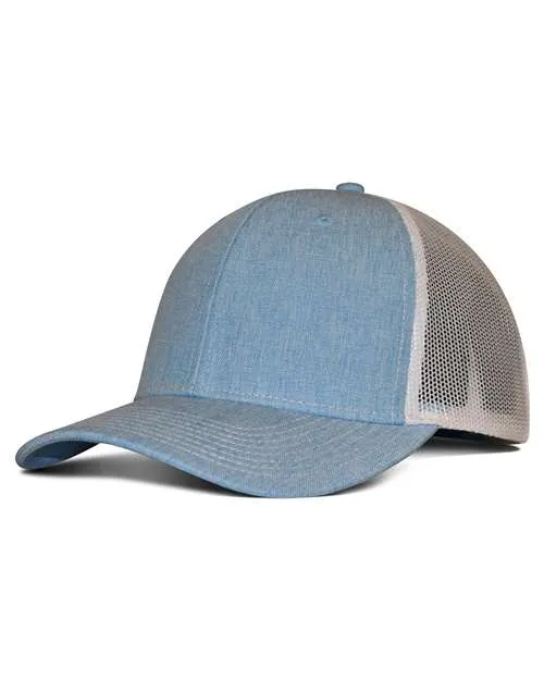 Liberty Bags Heathered Cotton Polyester Trucker Cap - Liberty Bags F211