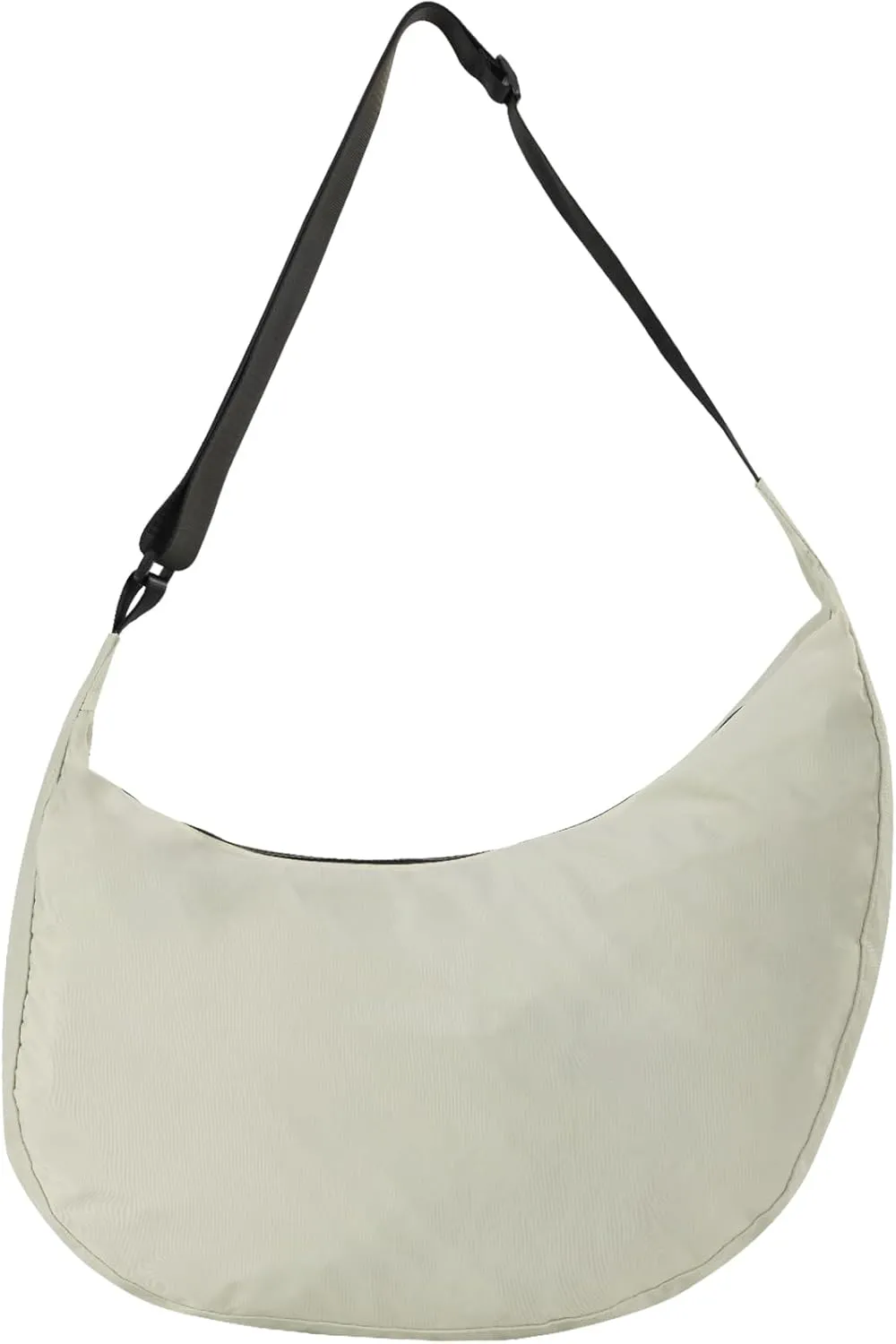 Lightweight Nylon Crescent Crossbody Bag for Women Adjustable Strap Water-Resistant Everyday Purse