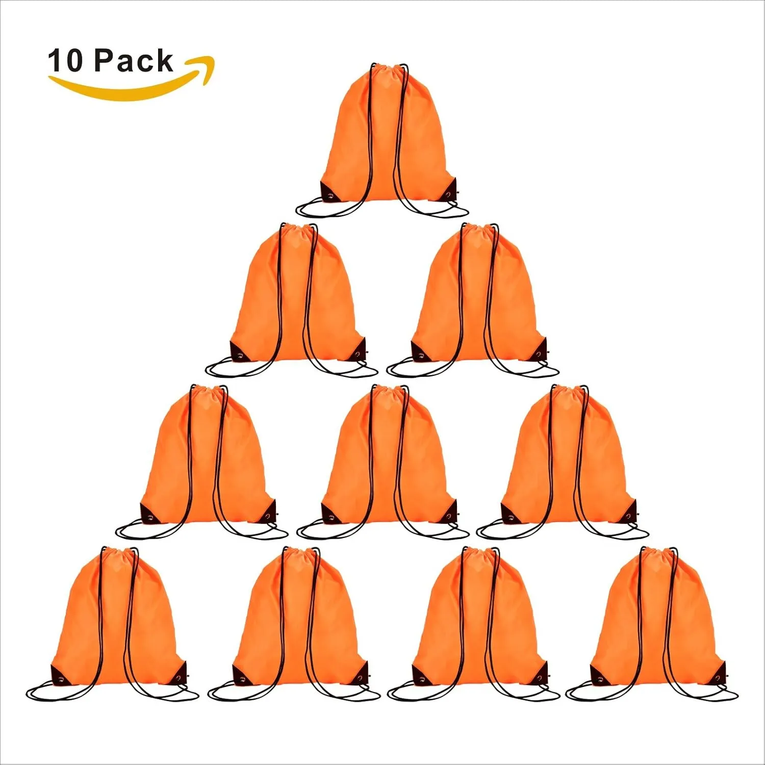 LIHI Bag 10 Pack Ripstop Paty Favor Drawstring Backpack Goody Gift Team Bags