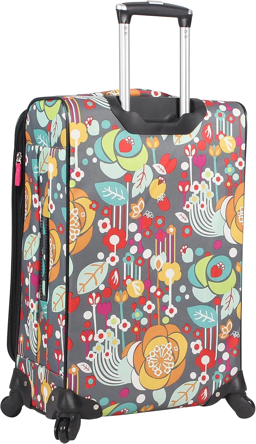 Lily Bloom Luggage Set 4 Piece Suitcase Collection with Spinner Wheels for Woman (Bliss)