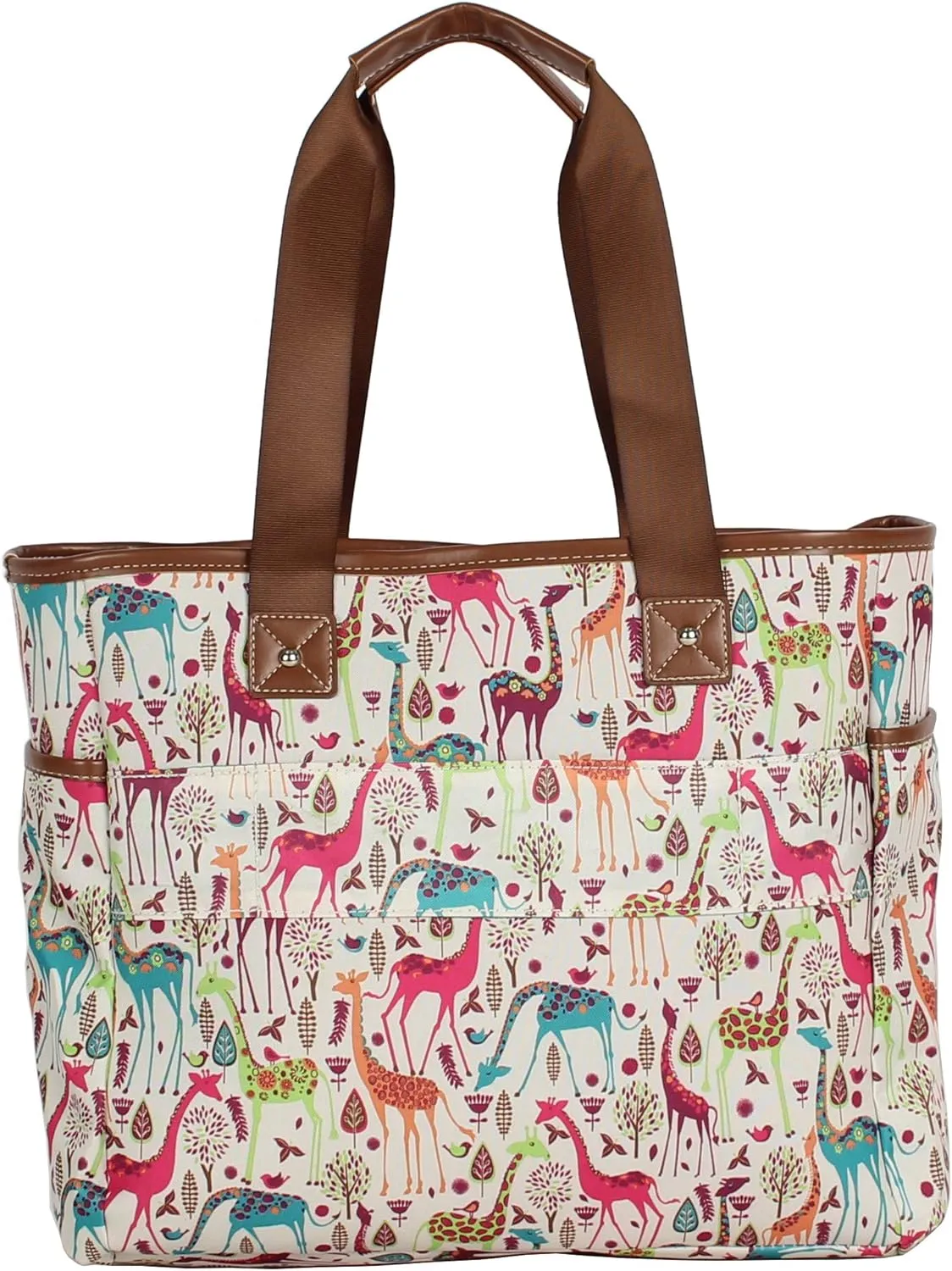 Lily Bloom Luggage Set 4 Piece Suitcase Collection With Spinner Wheels For Woman (Giraffe Park)