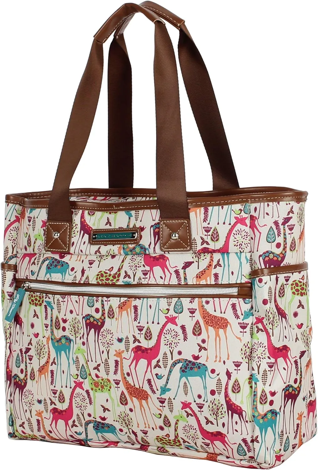 Lily Bloom Luggage Set 4 Piece Suitcase Collection With Spinner Wheels For Woman (Giraffe Park)