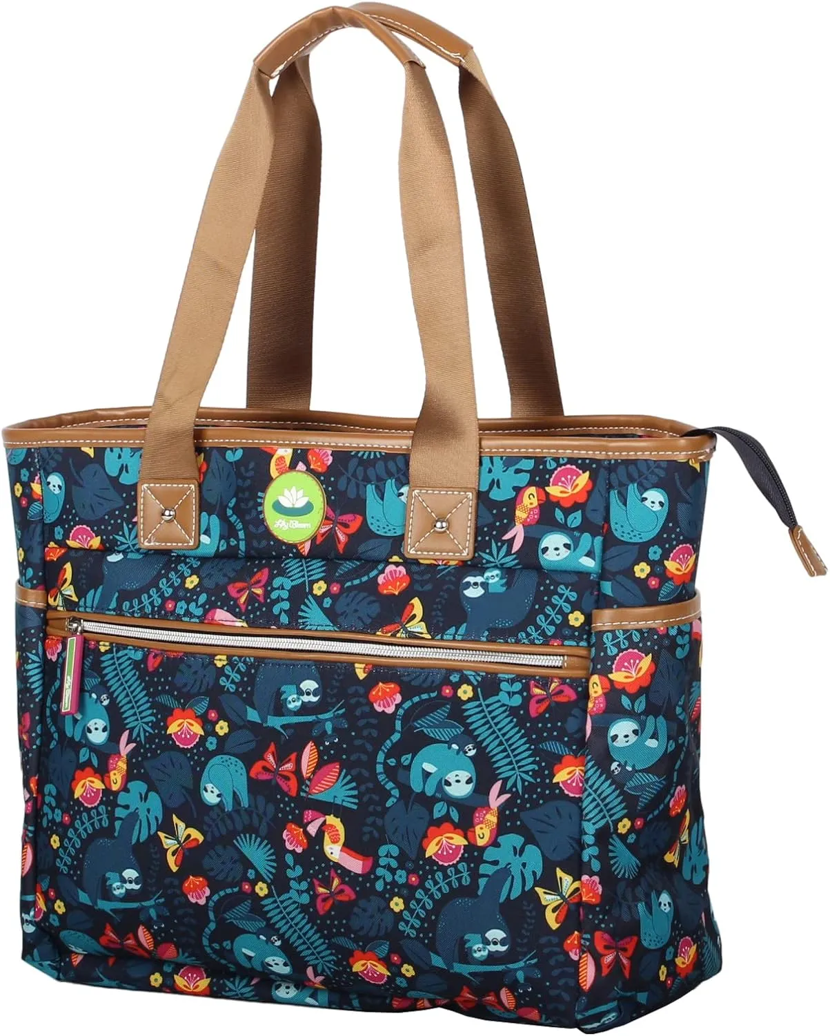 Lily Bloom Pattern Handbag for Women, Large Capacity Tote Bag Satchel Shoulder Bag