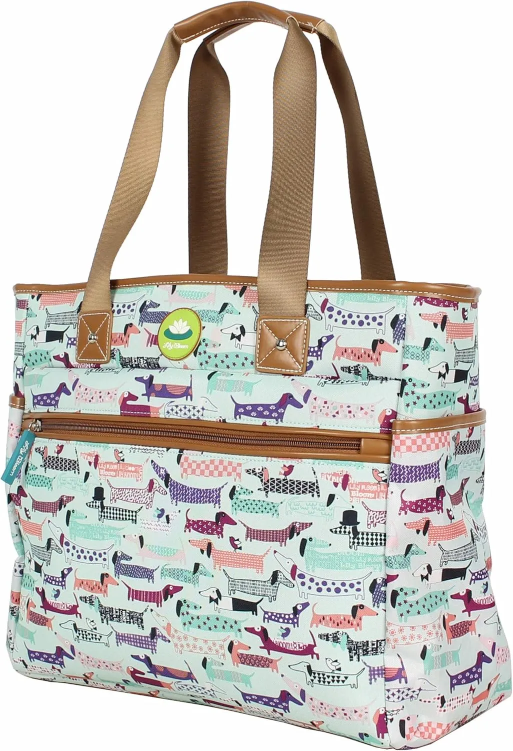 Lily Bloom Pattern Handbag for Women, Large Capacity Tote Bag Satchel Shoulder Bag