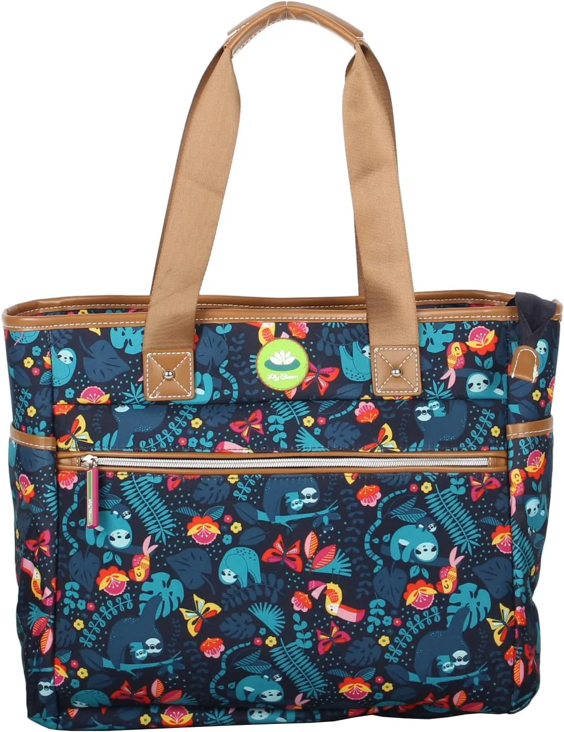Lily Bloom Pattern Handbag for Women, Large Capacity Tote Bag Satchel Shoulder Bag