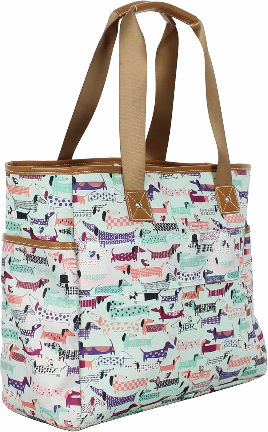 Lily Bloom Pattern Handbag for Women, Large Capacity Tote Bag Satchel Shoulder Bag