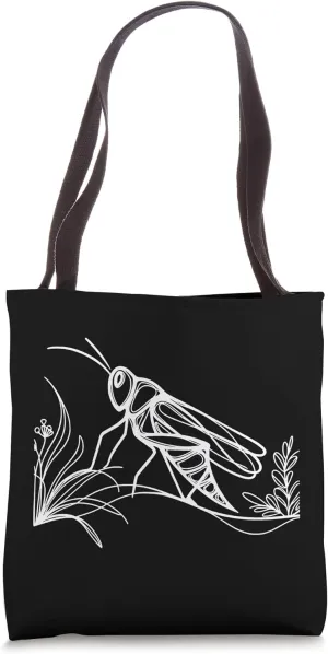 Line Art Entomologists Locust Tote Bag