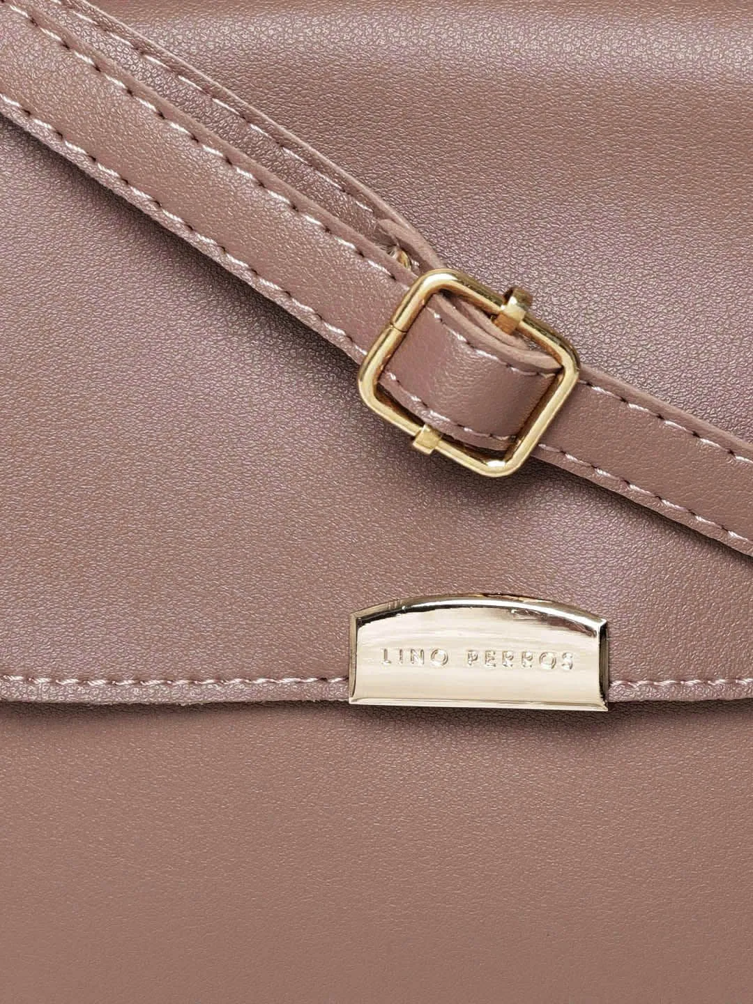 Lino Perros Dusty Pink Solid Satchel Bag