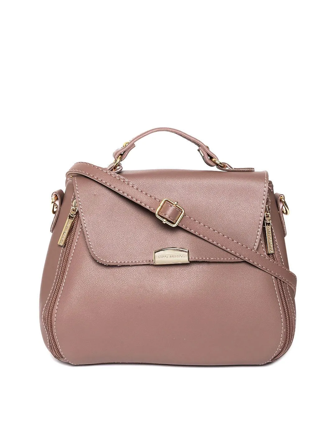 Lino Perros Dusty Pink Solid Satchel Bag