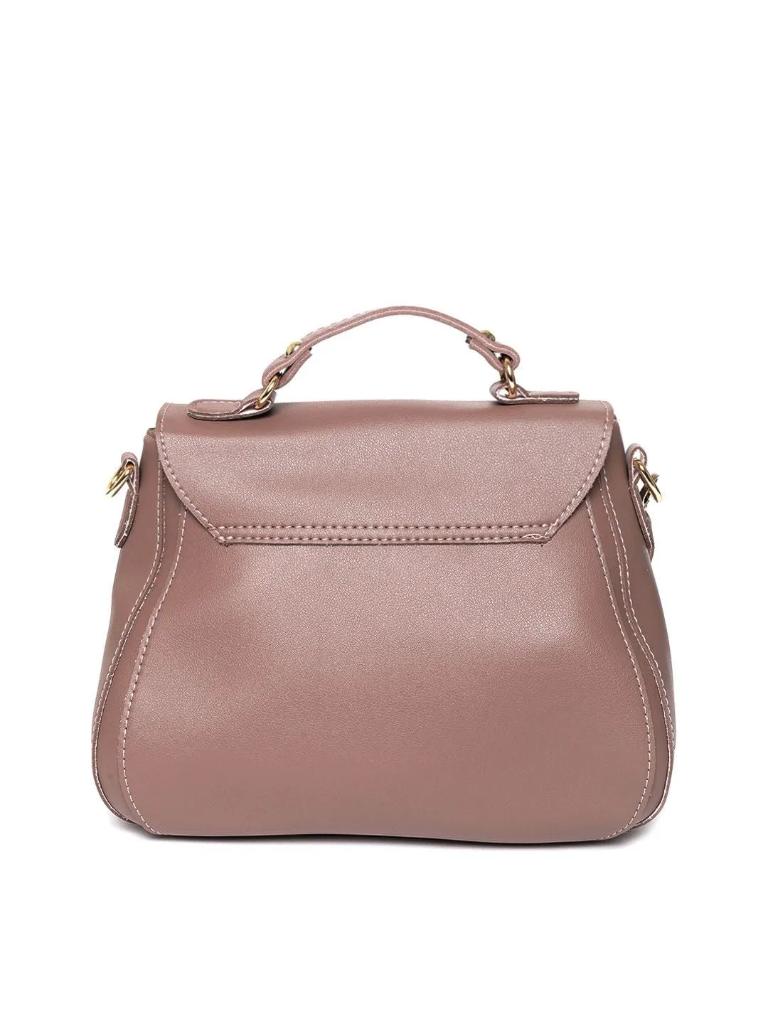 Lino Perros Dusty Pink Solid Satchel Bag