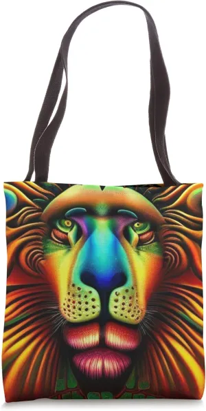 Lion Art Style Unique AI Generated Art Tote Bag