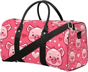 Little Pig Travel Duffel Bag for Women Men Waterproof Foldable Overnight Weekender Bag Large Capacity Sports Gym Bag