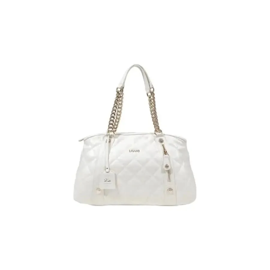 Liu Jo Women's White Handbag with Zip Closure
