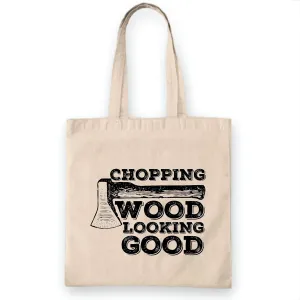 Logger Gifts for Lumberjack Tote Bags Unique Gift Ideas Natural White Multicolor Canvas Tote Bag