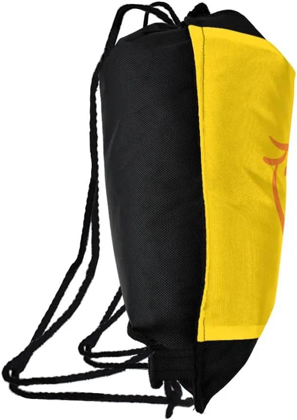 LOGOVISION Sesame Street Big Bird Face Drawstring Backpack Sports Bag Sackpack 17" x 13", Perfect for Gym, Yoga or Practice