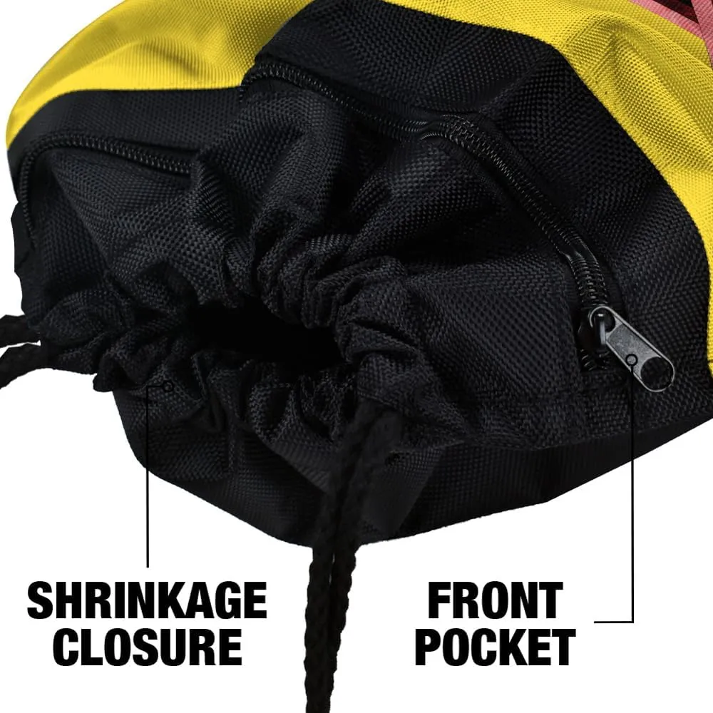 LOGOVISION The Flash TV Series Reverse Flash Logo Drawstring Backpack Sports Bag Sackpack 17" x 13", Perfect for Gym, Yoga or Practice