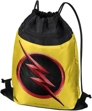 LOGOVISION The Flash TV Series Reverse Flash Logo Drawstring Backpack Sports Bag Sackpack 17" x 13", Perfect for Gym, Yoga or Practice