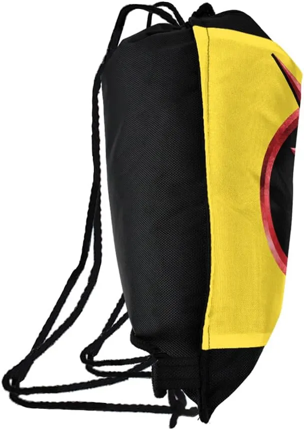 LOGOVISION The Flash TV Series Reverse Flash Logo Drawstring Backpack Sports Bag Sackpack 17" x 13", Perfect for Gym, Yoga or Practice