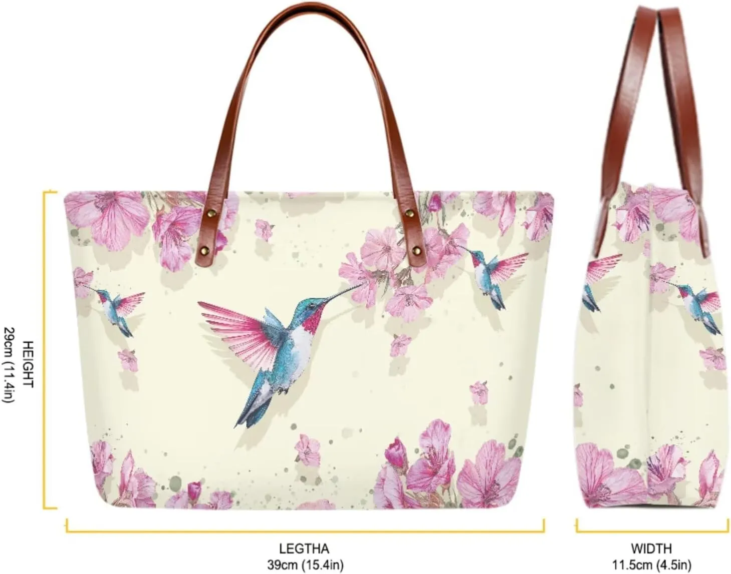 Lotusorchid Top Handle Bag Purse and Wallet Set Large Tote Handbag Satchel Purse with Leather Cosmetic Bag for Women