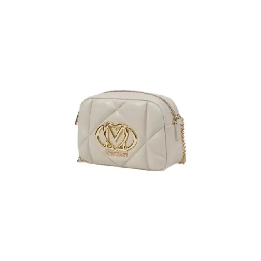 Love Moschino Beige Handbag with Zip Closure