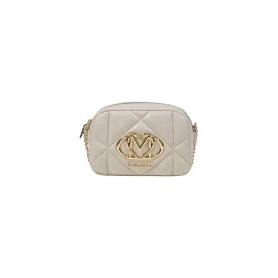 Love Moschino Beige Handbag with Zip Closure