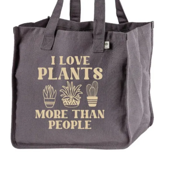 Love Plants Hemp Market Tote Bag