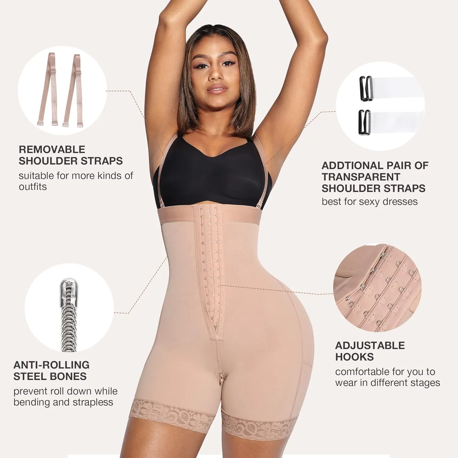 Lover-Beauty Fajas Colombianas Shaping Girdles Shapewear Tummy Control Butt Lifter Bodysuit BBL Fajas