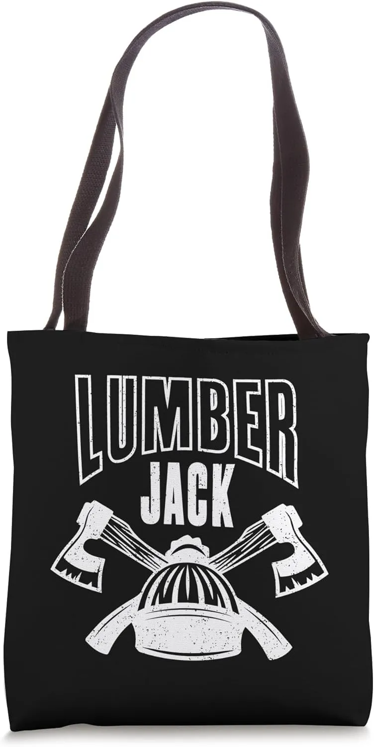 Lumberjack Logger Woodcutter Logging Gift for Men Husband Tote Bag