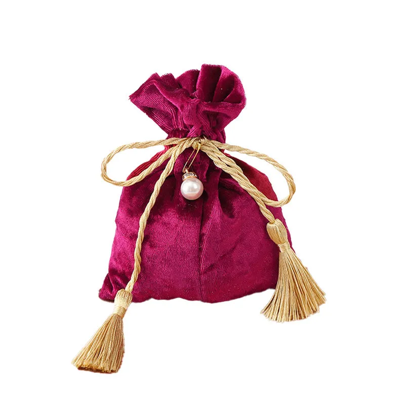 Luxury Felt Velvet Drawstring Bags 120x140mm