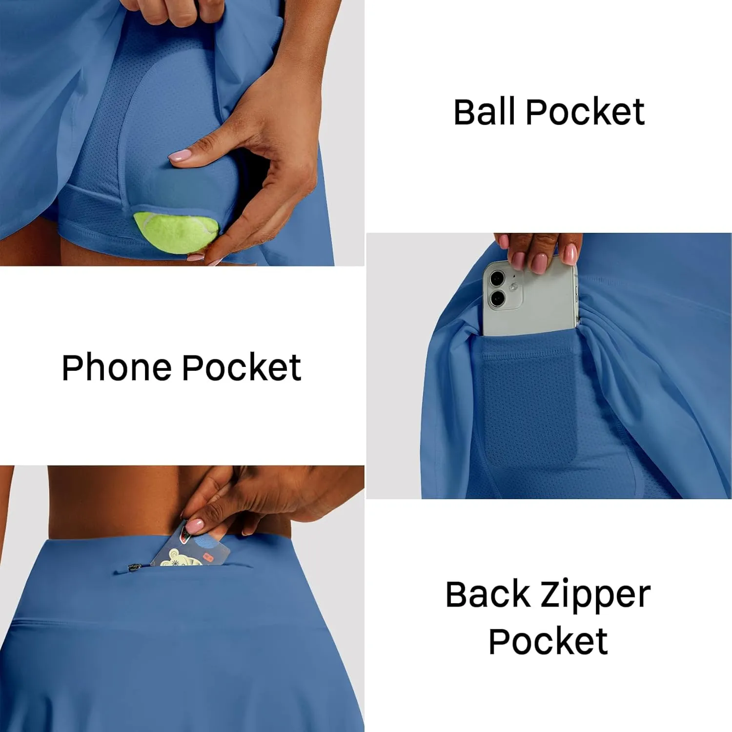 LXNMGO Women's High Waist Pleated Tennis Skirt with 4 Pockets Lightweight Athletic Golf Skorts Skirts for Running Workout