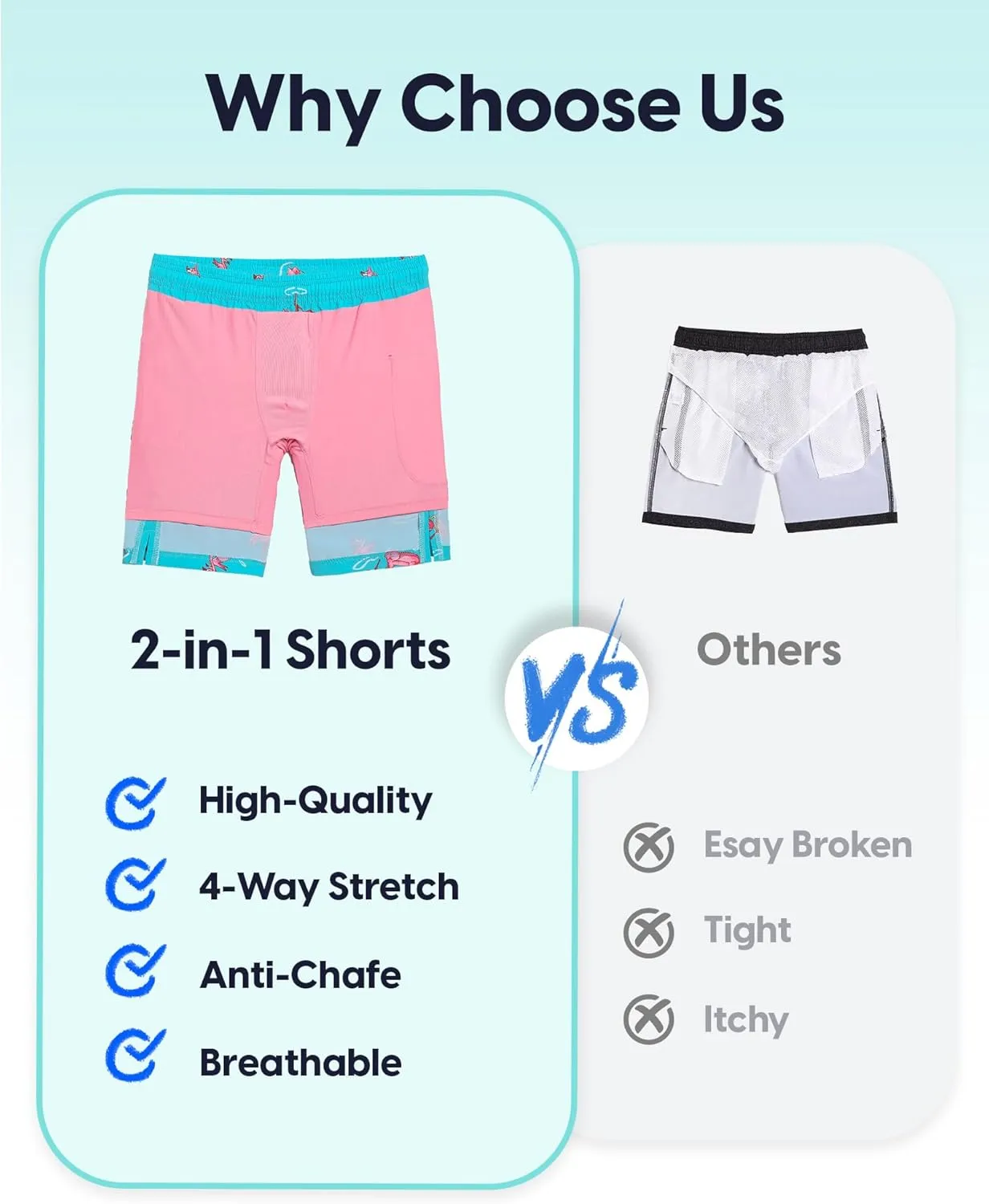 maamgic Boys Swim Trunks Compression Liner Stretch Teen Boy Swim Shorts Anti-Chafe Bathing Suits with Zipper Pockets
