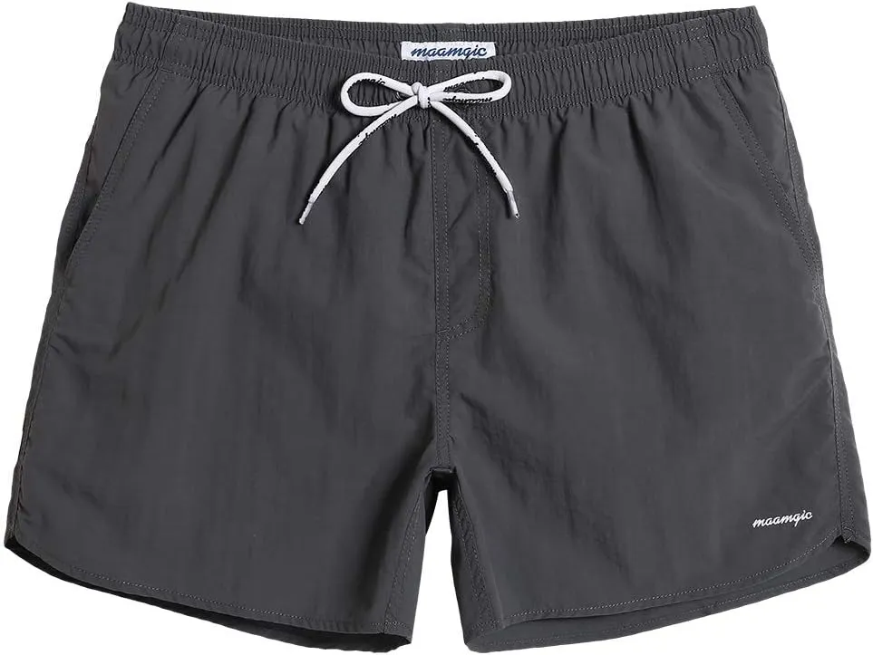 maamgic Mens Swim Trunks 5" with Mesh Lining Quick Dry Bathing Suits for Men Swim Shorts Swimwear
