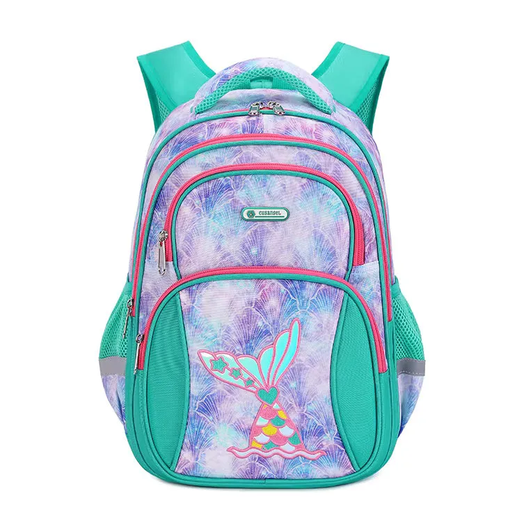 Magical Mermaid & Unicorn Print School Bag - Waterproof & Spacious Backpack